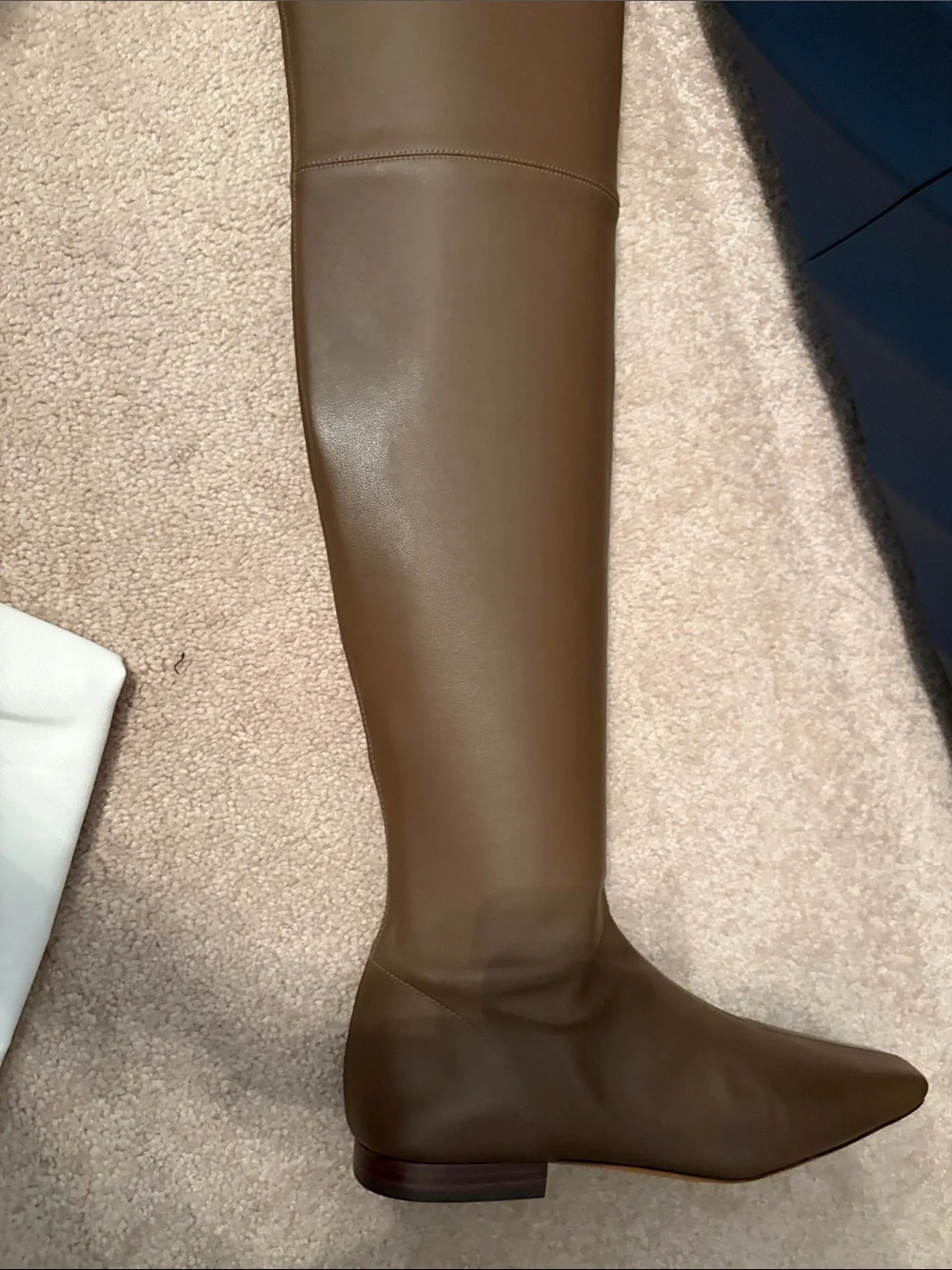 New With Tags Vince Nissa Wheat Over-The-Knee Leather Boots Size 11